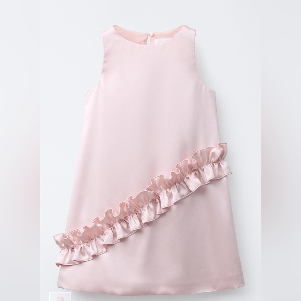 Zara Light Pink Ruffle Kids Dress